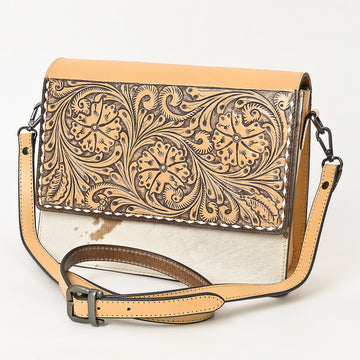 American Darling Cross Body Hand Tooled Hair-on Genuine Leather Western Women Bag Handbag Purse | Crossbody for